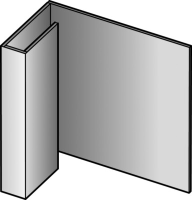 Profil arrêt CEDRAL LAP ALU vanille C02 longueur 3000mm
