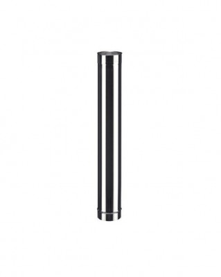 Elément droit émaillé noir diamètre 100mm, longueur 1000mm WANDERS