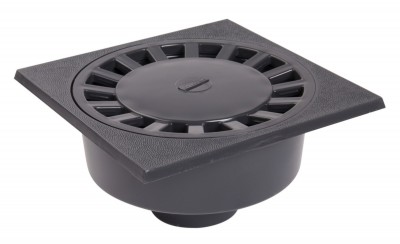 Siphon de cour à emboîture extérieure verticale PVC gris foncé 90 NICOLL