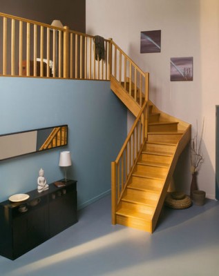 Escalier quart tournant Opéra 180 TAUARI hauteur 275 droite