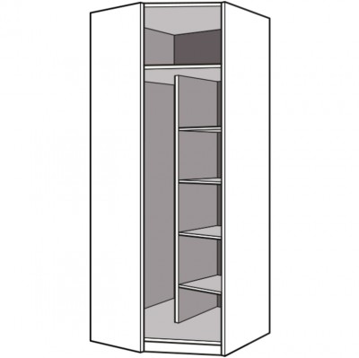 Colonne tablette pour caisson d’angle ESPACE blanc 204x226cm