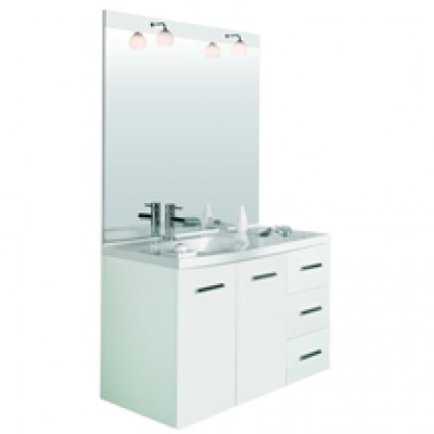Caisson CHROMA 35cm 3 tiroirs blanc ALTERNA