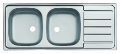 Eviers à encastrer inox 116 sans vidage MODERNA