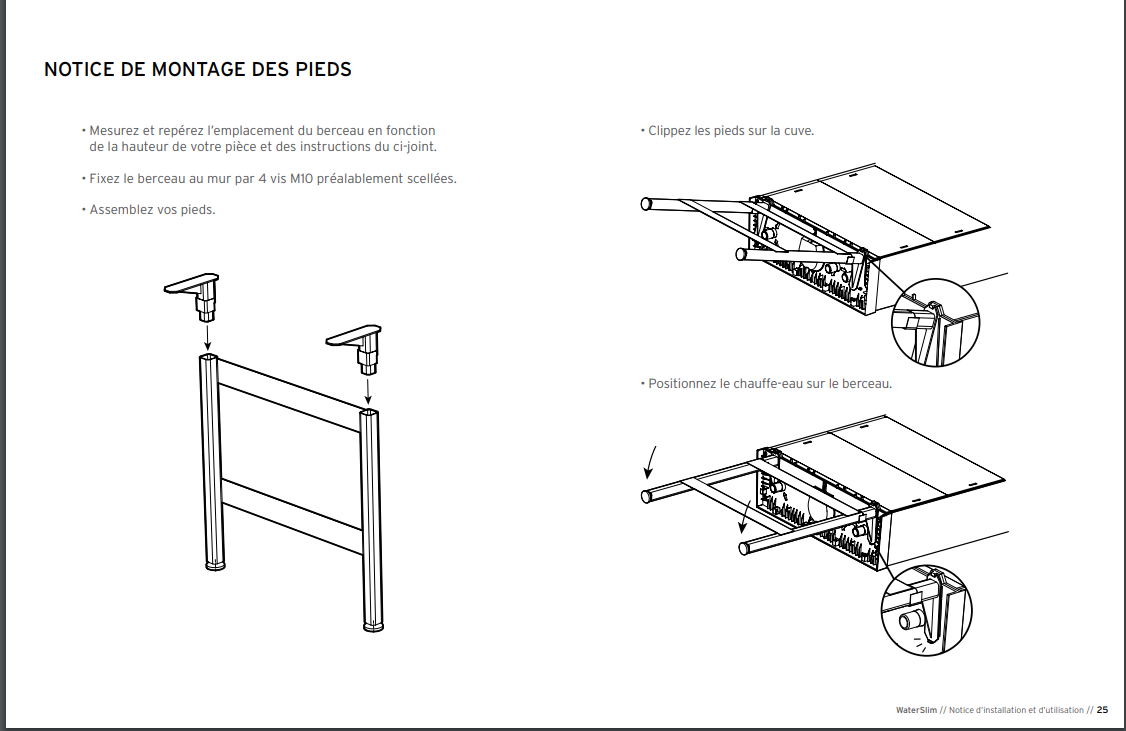 Pieds pour chauffe eau WATERSLIM 50/100 Litres Destockage... — free download