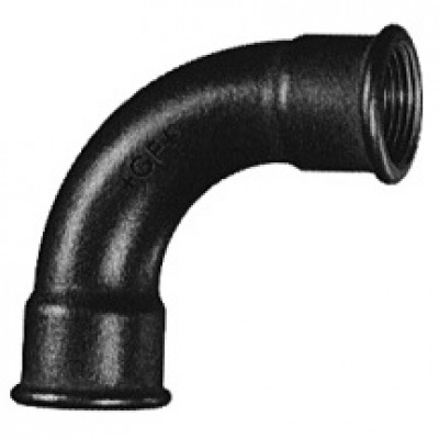 Courbe en fonte malléable 2 noire 12x17mm ATUSA