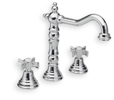Mélangeur lavabo CHAMBORD 3 trous bec potence orientable chromé hauteur 214mm