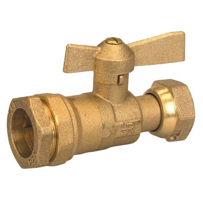 Vanne à sphère compteur PE dimension 20x27-25x32 196-8GH GUARESKI