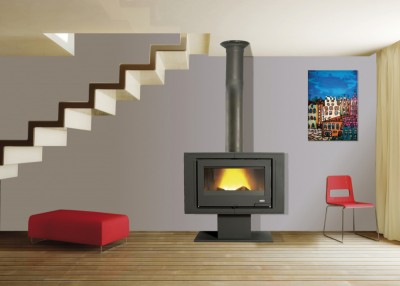 Poêle à bois LE MOURIEZ 14kW anthracite GODIN