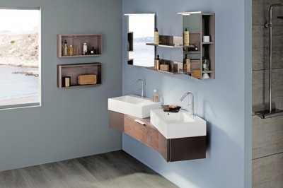 Niche murale WALLY chêne gris longueur 300mm SANIJURA