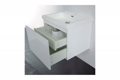 Meuble PRIMEO 60 cm suspendu 2 tiroirs blanc