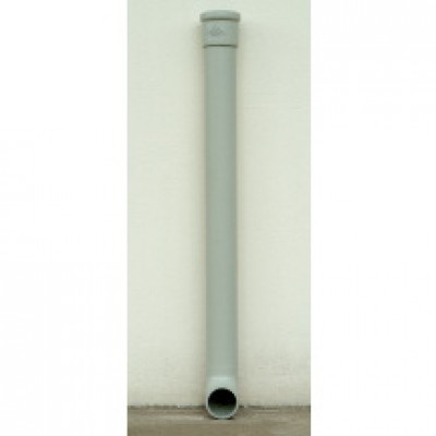 Pied de chute rond coudé en fonte emboîtement standard diamètre 75mmx1m PONT A MOUSSON