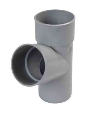 Culotte mâle-femelle 67°30 gris descente de diamètre 80mm NICOLL