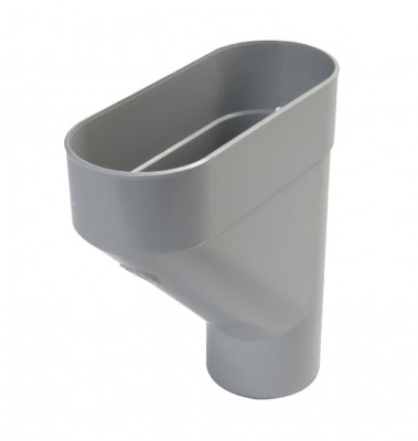 Jambonneau PVC gris descente de diamètre 80mm NICOLL