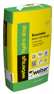 Étanchéité sous carrelage WEBERSYS HYDRO stop 15kg WEBER