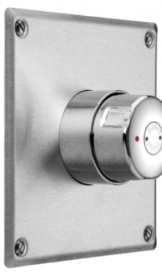 Mitigeur de douche TEMPOMIX à encastrer en plaque inox DELABIE