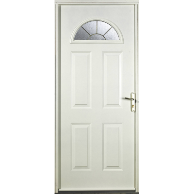 Porte d’entrée VICTORIA satin RAL 9001 blanc cassé 2450x1000mm