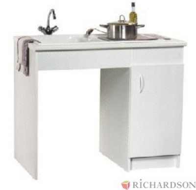 Meuble sous-évier HANDY 120x60cm mélaminé blanc  NEOVA