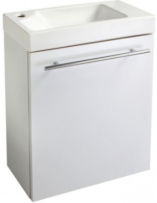 Ensemble PICCOLO 2 lave-mains en céramique + meuble blanc