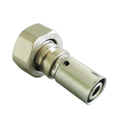 Raccord à sertir 16x2mm avec écrou dimension 20x27 nickelé OVENTROP
