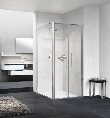 Paroi douche YOUNG 2 2B verre transparent silver 77cm NOVELLINI