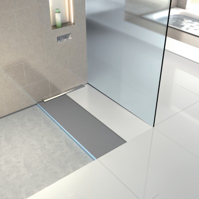 Receveur RIOLITO NEO avec écoulement linéaire 900x900x50mm WEDI