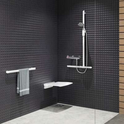Siège de douche relevable 506x420x138mm DELABIE