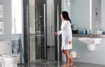 Paroi de douche LARENCO retour fixe 100 hauteur 190 AKW INTERNATIONAL