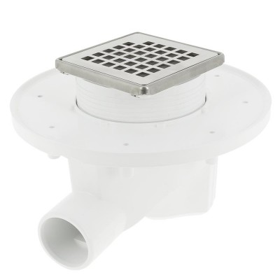 Siphon pour sols carrelés sortie horizontale cadre NICOLL