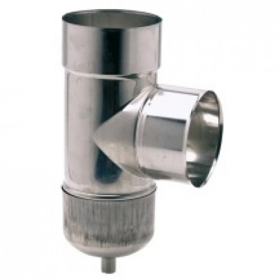 Té tubage piquage femelle à purge inox 155 TEN