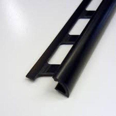 Profilé 1/4 de rond fermé PVC noir 10mm DURAL