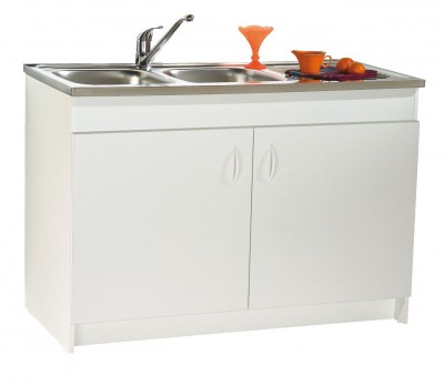 Meuble sous-évier SIM'HYDRO 140 3 portes blanc NEOVA