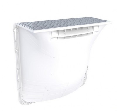 Cour anglaise grille piéton caillebotis 125 x 100 x 40 cm maille 30 x 30 mm ACO