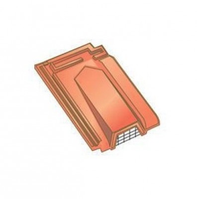 Tuile chatière + grille 613 XLD terre cuite ardoisé section ventilation 35 cm² TERREAL