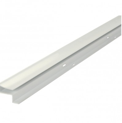 Profilé finition grand recouvrement matériau de synthèse Belriv Système blanc longueur 4000 mm NICOLL