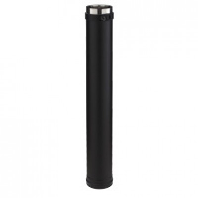 Elément droit longueur 1000mm noir POUJOULAT