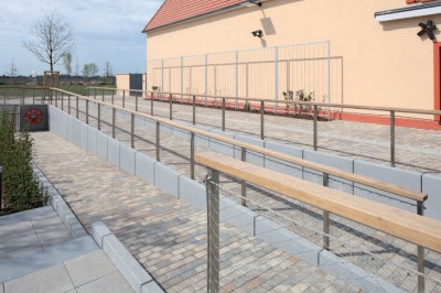 Élément L pour mur de soutènement 236 KR type 80 aspects gris béton lisse 49 x 80 cm KRONIMUS