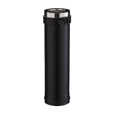 Elément droit longueur 45 diamètre 80-130 noir POUJOULAT