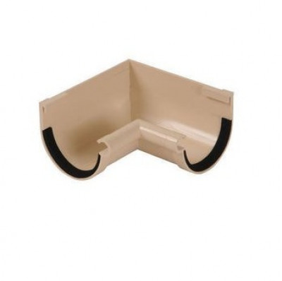 Angle gouttière PVC de 16 intérieurs sable NICOLL