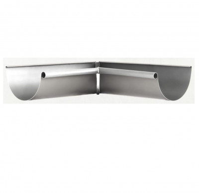 Equerre demi-ronde intérieur zinc naturel sans pince de 33 VMZINC