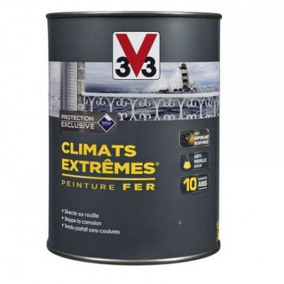 Peinture fer climat extrême brillant-brun havane 0,5 l V33
