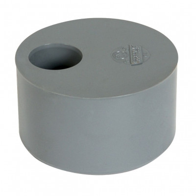 Tampon de réduction mâle-femelle simple PVC gris diamètre 75/32 mm NICOLL