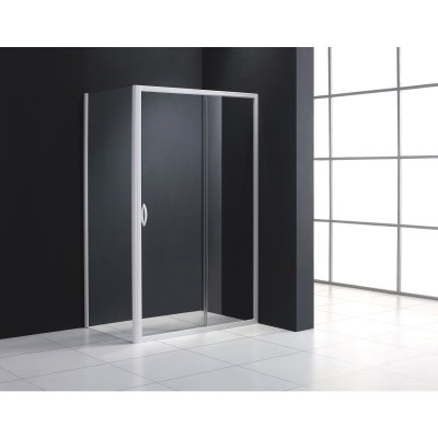 Accès face MEZZO à 2 volets coulissants extensible de 95 à 99cm verre transparent