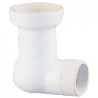 Tubulure coudée, pour WC ASPIRAMBO diamètre 75 céramique blanc PORCHER