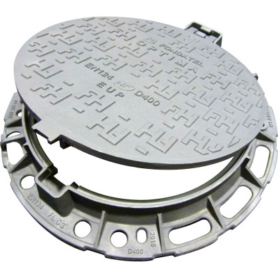 Regard fonte rond Optima R articulé D400 NF eaux usées diamètre 850 mm FONDATEL