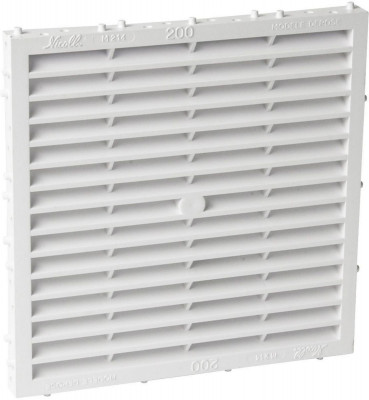 Grille d'aération spéciale façade carrée blanc 197 x 197 mm NICOLL