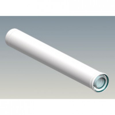 Rallonge ventouse ROLUX fioul inox diamètre 80/125 longueur 250mm blanc UBBINK