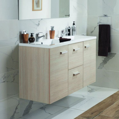 Meuble  2 portes 2 tiroirs 120cm Woodstock bois clair - ALTERNA