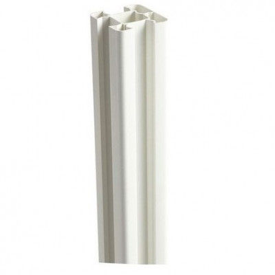 Poteau droit PVC rigide blanc CQFD