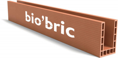 Linteau monobloc Grande longueur rouge 1400 x 200 x 310 mm BIO'BRIC
