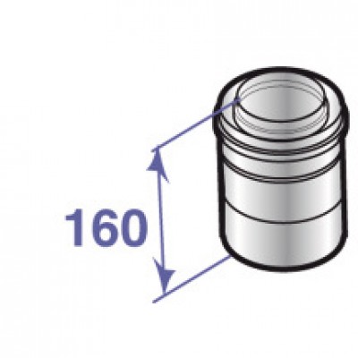 Adaptateur PPS aluminium 100/150mm 110/150mm DE DIETRICH